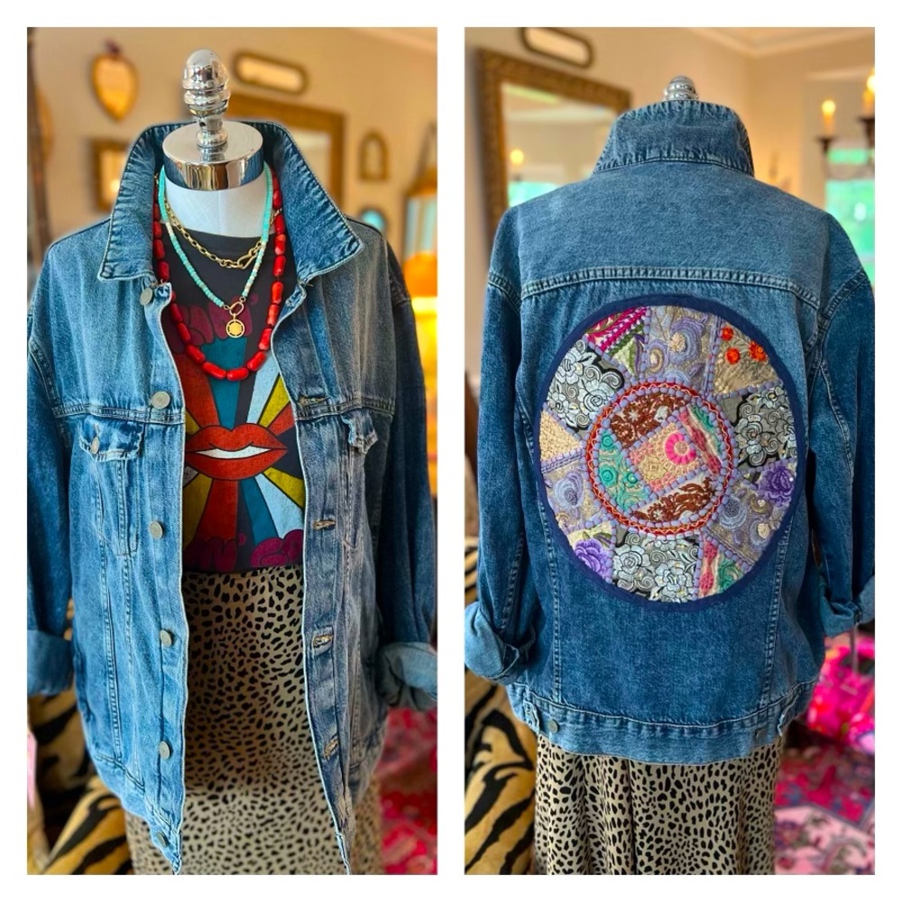 Reworked Denim Boho Jacket